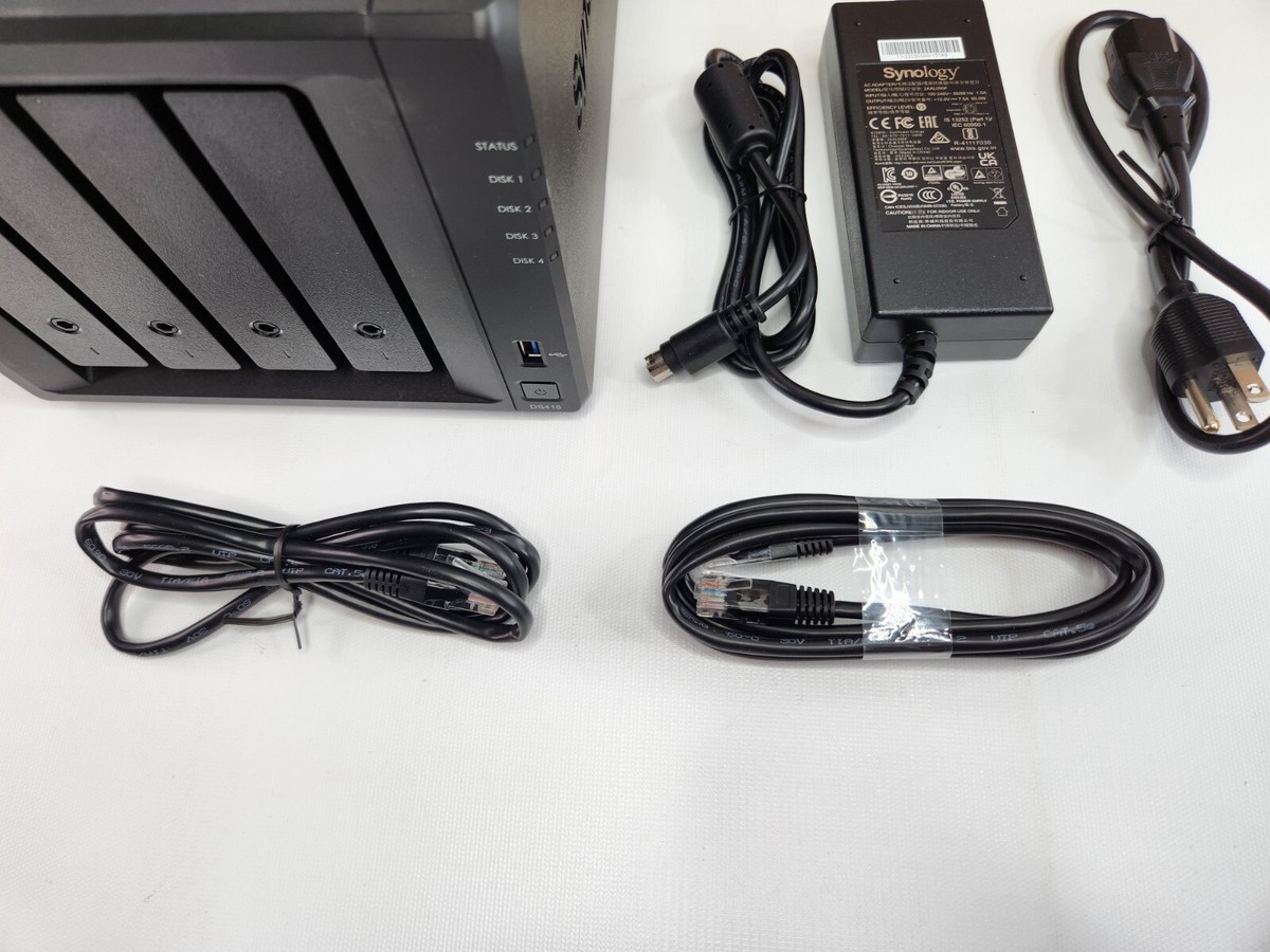 Synology DS418 4ベイデスクトップNASエンクロージャ Synology DS418 - 4 bay NAS DiskStation - Black - Brand New