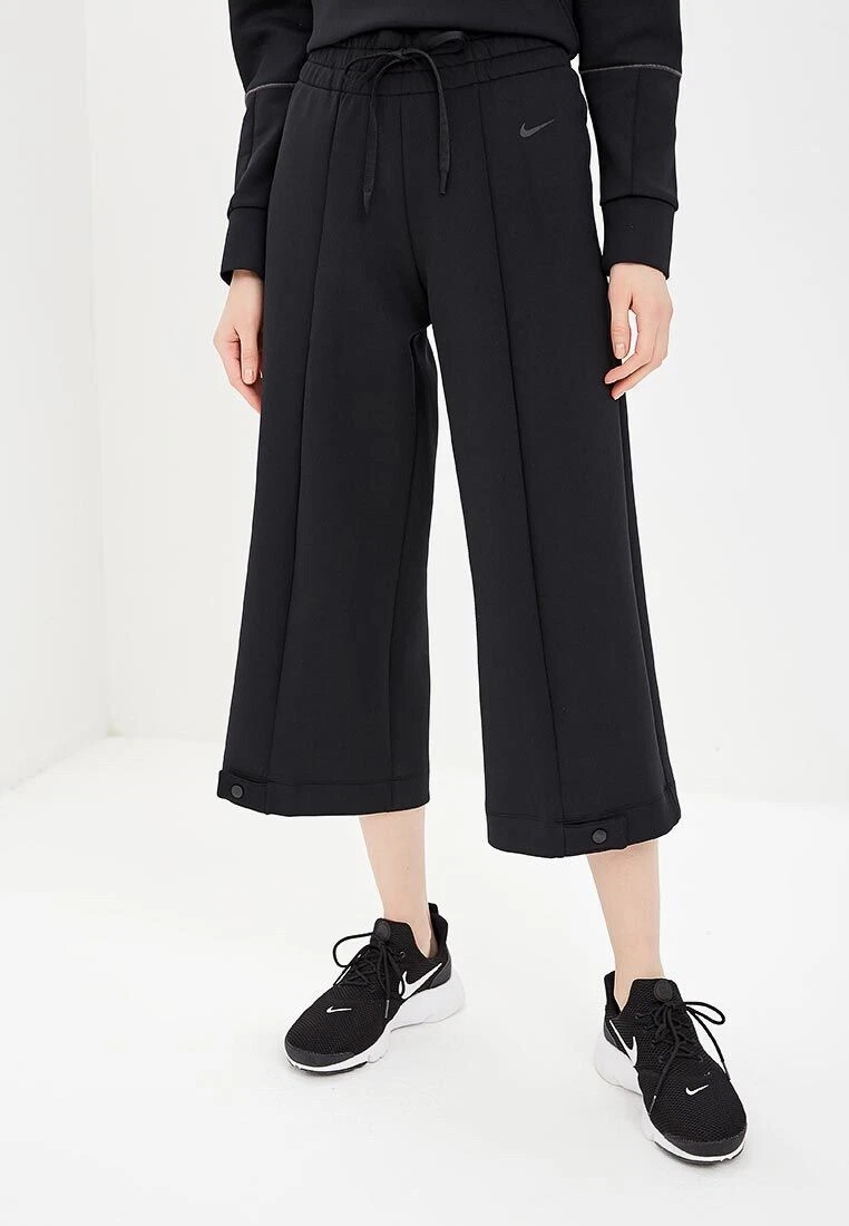 NEW Nike Womens Flow Hyper Loose Fit Trouser Pants Black