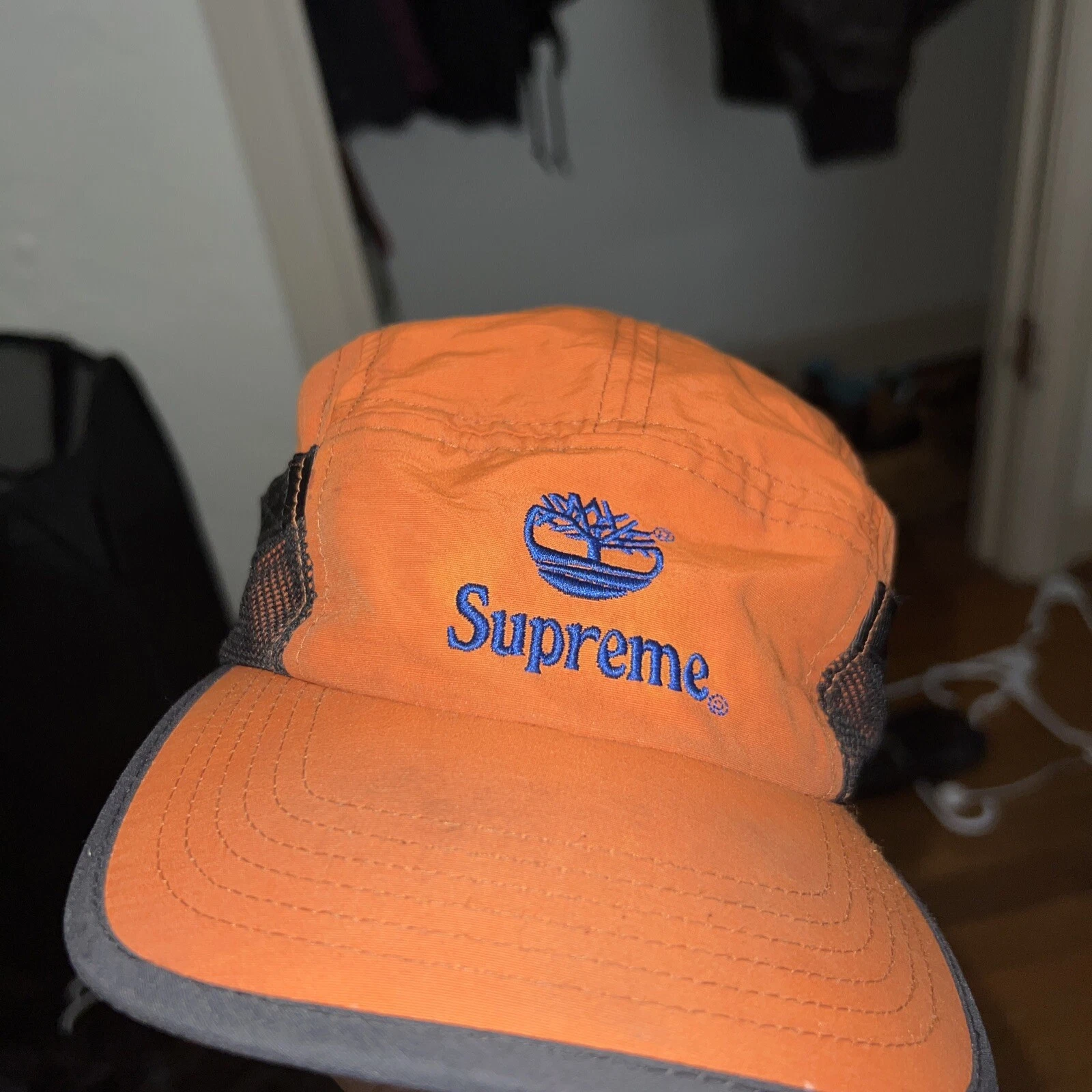 SUPREME/TIMBERLAND CAMP CAP RUST OS SS21 SEMAINE 12 (100 % AUTHENTIQUE) TOUT NEUF