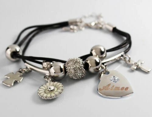 Joyería de Moda de Acero Inoxidable de Cuero PANDORA