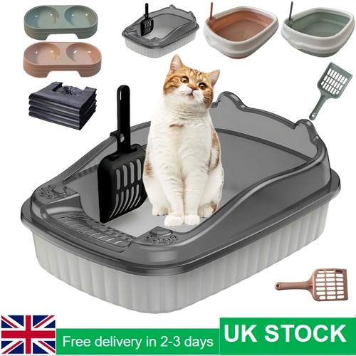 Extra Large Open Cat Litter Tray High Sided Deep Jumbo Rim Pan Box Loo Toilet UK - Picture 19 of 23