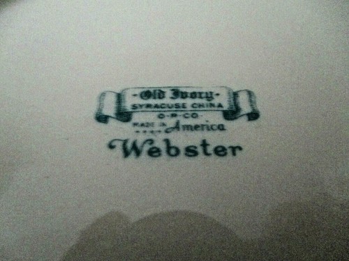 Antico piatto da dessert o insalata SIRACUSA CINA dorato "Webster" osso Cina vintage - Foto 8 di 11