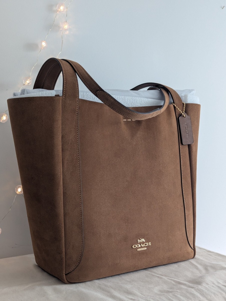 Coach Hadley Tote Bag In Suede - Sienna NWT CV998 ✨No US Tariffs