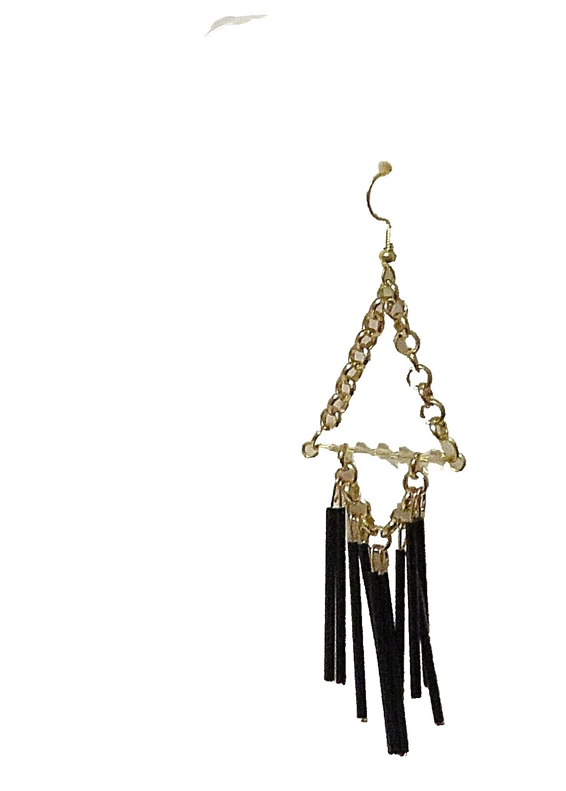 Vidrio Cristal Pendientes de Moda de níquel