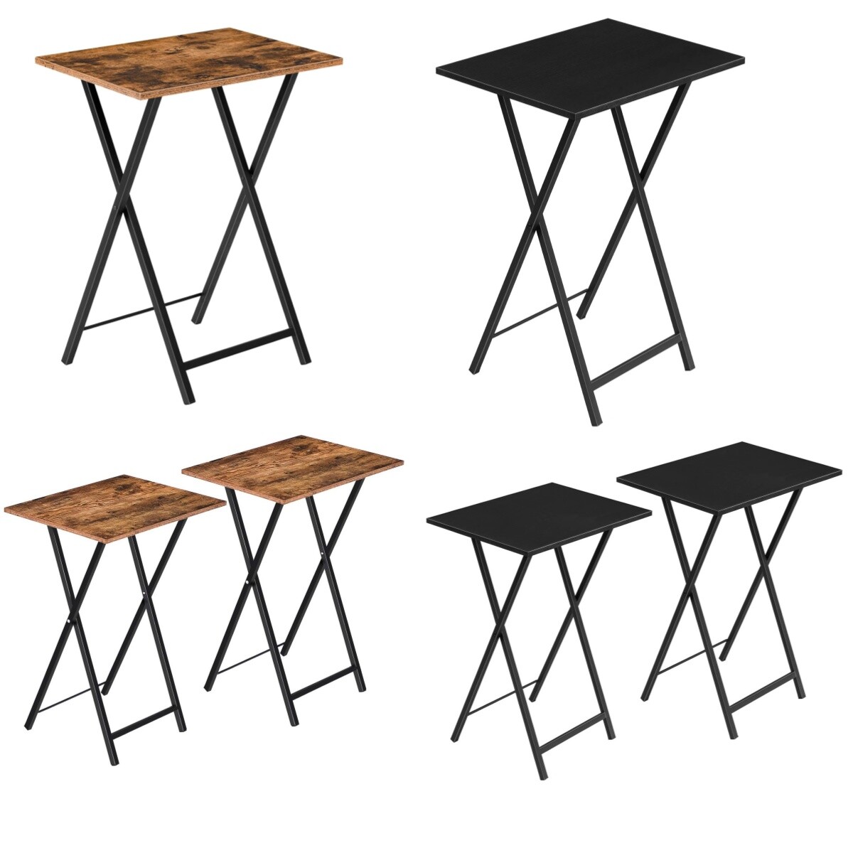 HOOBRO Klapptisch Beistelltisch Holz Klappbar Kleiner Tisch