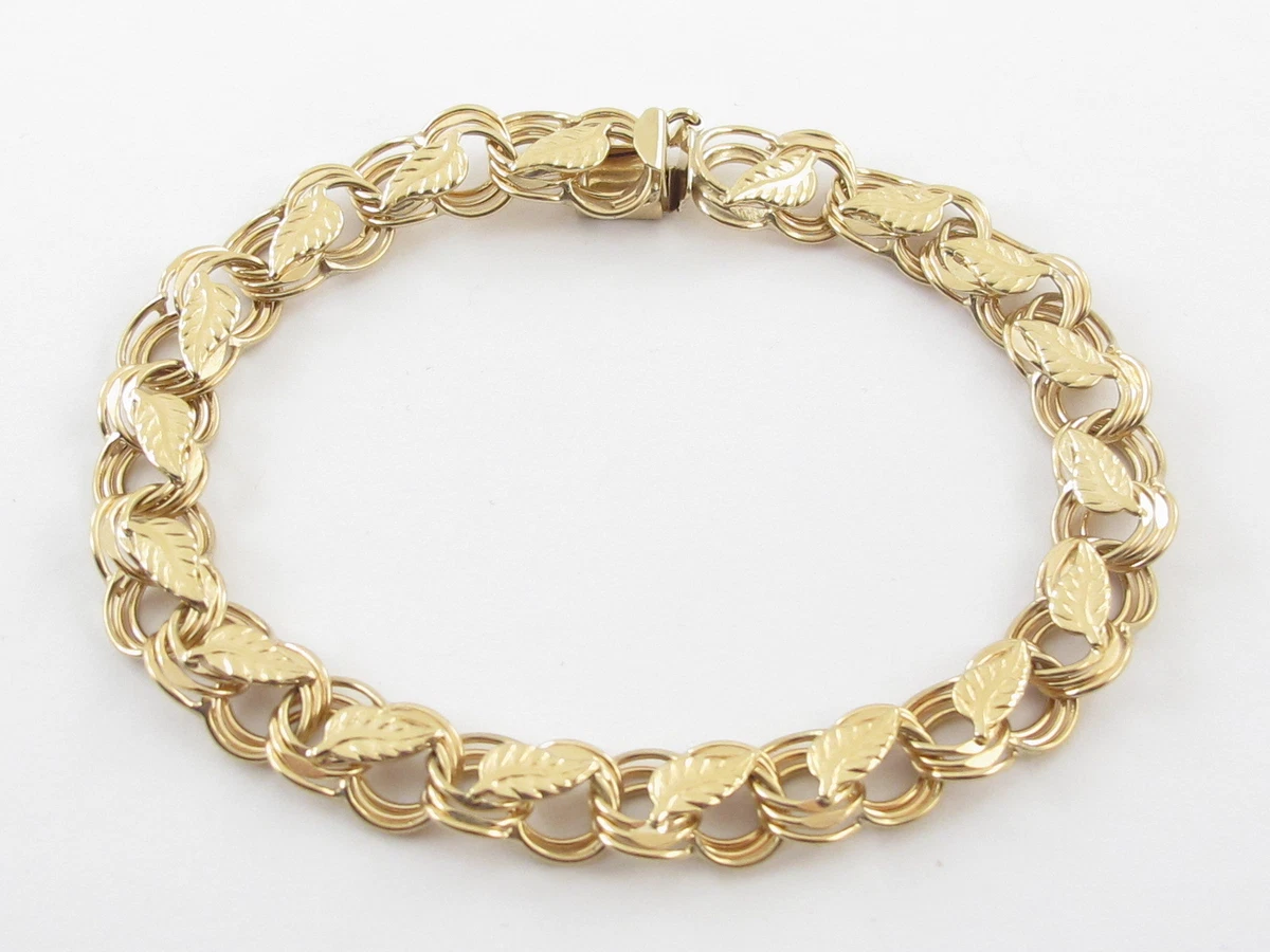 Yellow Gold Hollow Flower Link Bracelet 36710020030