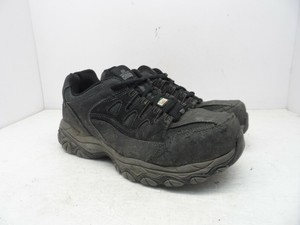 black athletic work shoes