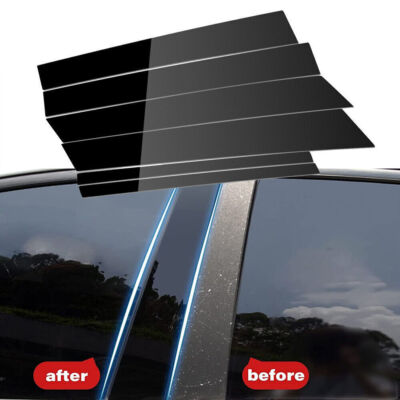6PCS Polished Pillar Posts Fit For BMW 3 Series E90 2005-2012 Window Trim Cover