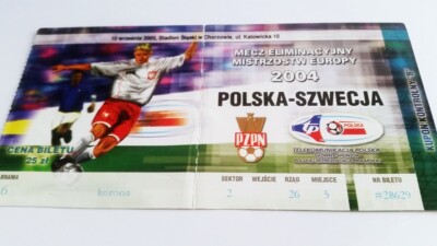 used ticket POLAND - SWEDEN 10.09.2003 (2)