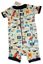 3Y NWT NB 0-3 The Children's Place PIRATES Shorts Cropped Romper Sleeper Pajamas