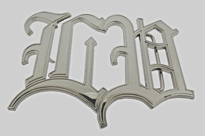 Las Vegas Belt Buckle Old School Style English Men Women Initials  L V Sin City