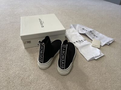 Givenchy Black Stretch George V Sock Sneakers 38 with Box and Bags