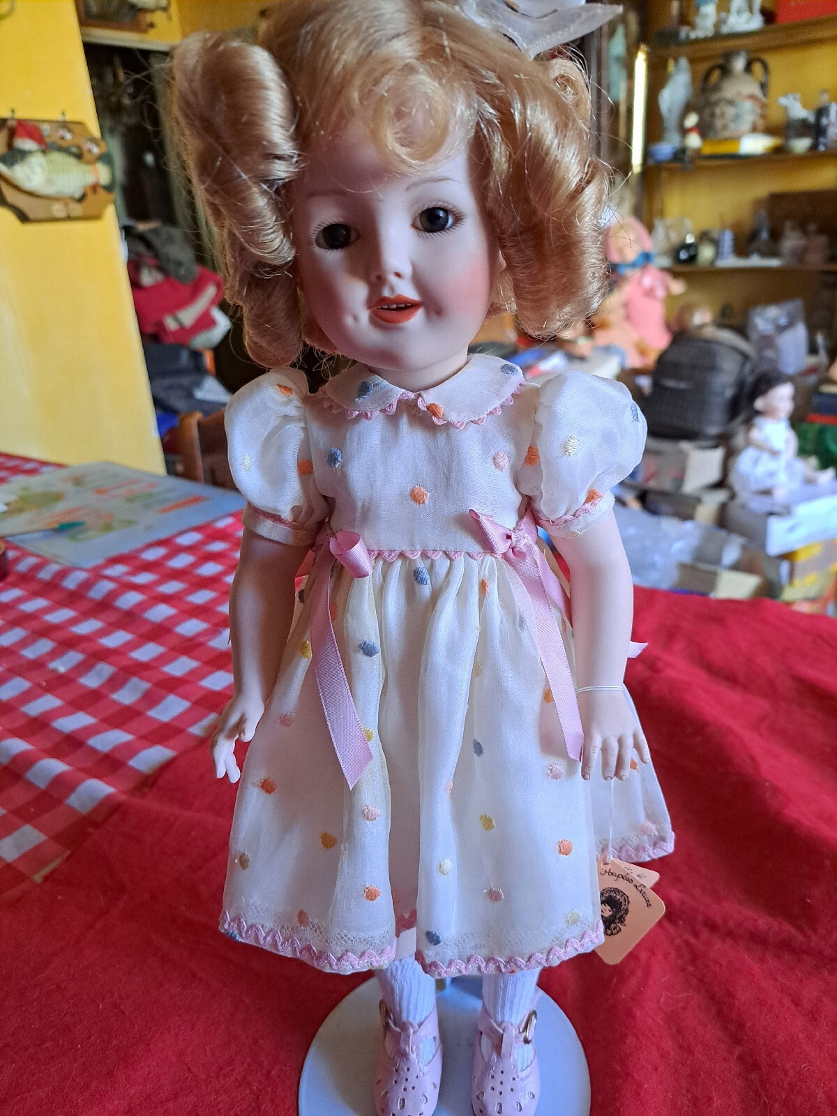 poup?�e laure cr?�ation shirley temple t??te et corps en porcelaine yeux cristal | eBay