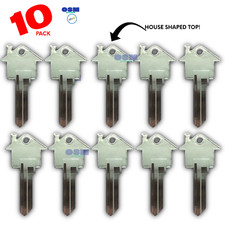 KW-11 KWIKSET 6 Pin House Shaped Key Blank Ni...