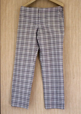 Brooks Brothers Vintage Blue Plaid Flat-Front Cropped Pants, Women  s Size:4