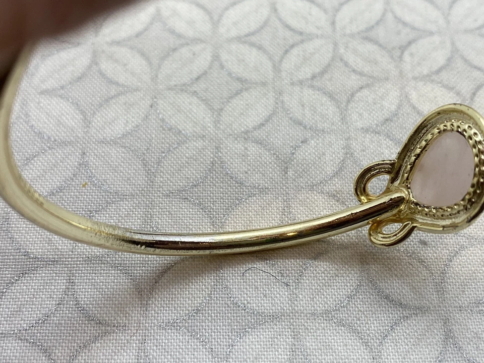 Kendra Scott Andy регулируемый браслет манжеты розовый розовый кварц золотой тон хорошо б/у - Изображение 2 из 4