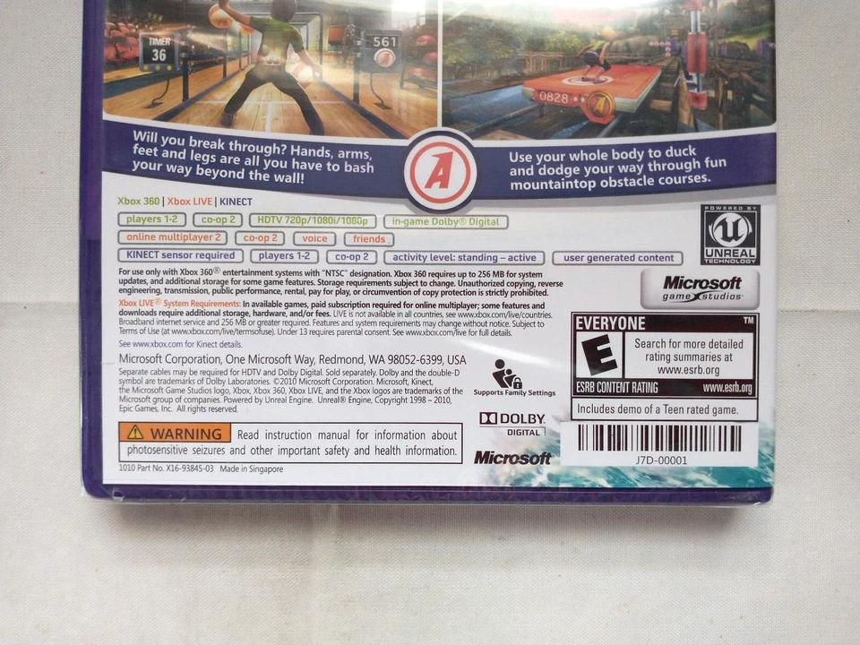 Kinect Adventures! Xbox 360 Game New Sealed - Image 3 of 4