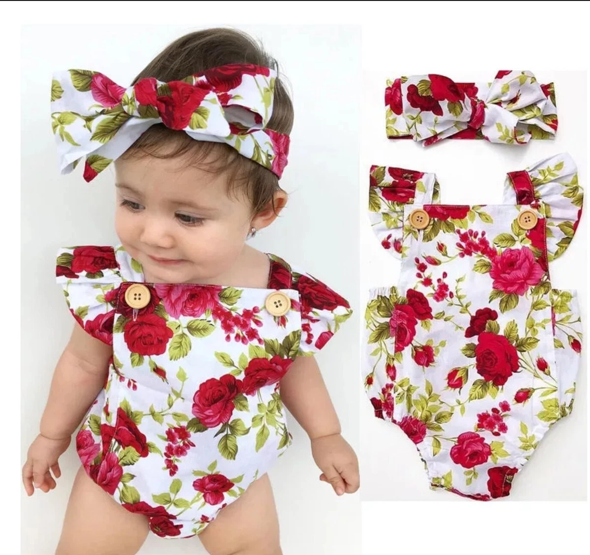 Ropa Para Bebes Recien Nacidos Mameluco Niña Moda Outfits Set