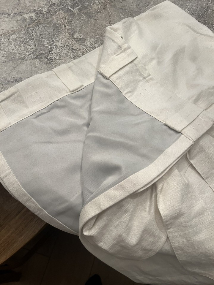 Pottery Barn Kids Evelyn Linen Blend Bow Valance Blackout Curtain 44 x