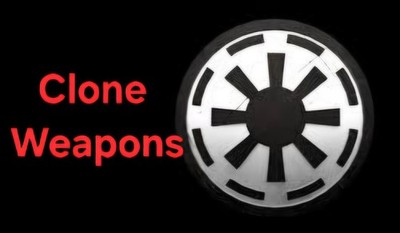 Star Wars 3.75 1/18 3D Printed accessories Clone Trooper Weapons