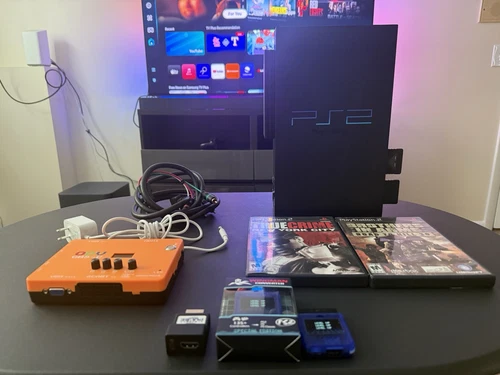 Sony Playstation 2 PS2 Console Bundle With 1080p HDMI Convertor And More