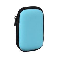 Earphone Case 4.53 x 3.15 x 1.38Inch Portable Earbud Carrying Case Sky Blue