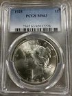 1925 Peace Silver $1 Dollar PCGS MS 63