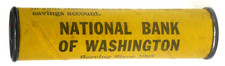 1930's NATIONAL BANK OF WASHINGTON "Dimeplan Savings" tube Still Bank