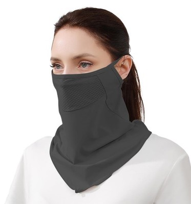 Cooling Balaclava Face Mask UPF 50 Sun Protection One Size, Dark Grey 