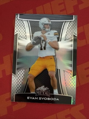 2025 LEAF METAL EVAN SVOBODA SILVER PRISMATIC 13/149 WYOMING COWBOYS