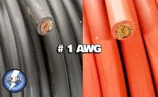 1 Gauge AWG Welding Lead & Car Battery Cable Copper Wire MADE IN USA Solar