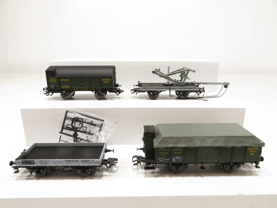 Märklin 4897 HO Königlich Bayerischer Staat RR Torf Transportwagen Set LN