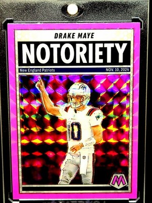 DRAKE MAYE RARE PINK MOSAIC SILVER | Pack Fresh Investment Card W CASE Patriots