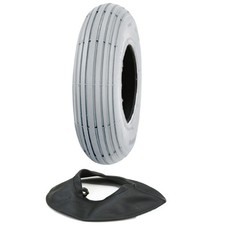 200x50 Mobilité Scooter Pneu & Tube,Gris Non Marquage Chaise Roulante Pompé Neuf