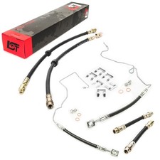 6x Bremsleitung Bremsschlauch vorne hinten + Halteklammer für VW New Beetle 1C