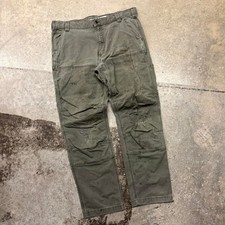 Vintage Y2K Thrashed Distressed Grey Carhartt Double Knee Workwear Skate Pants