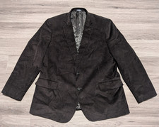 Stafford Signature Men's Black Corduroy Elbow Patch Sport Coat Size 50R