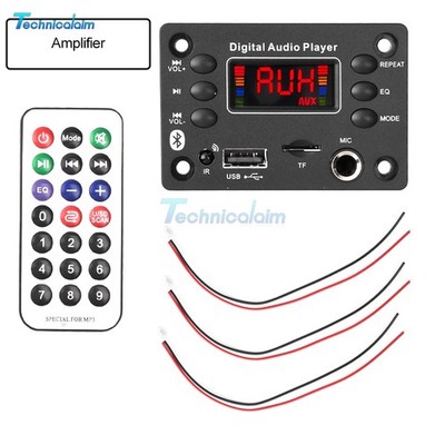 DC 12V Bluetooth 5.0 MP3 Decoder Board Car Audio USB TF FM Radio Mp3 Player