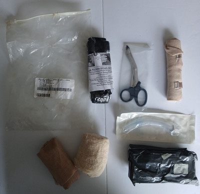 Trauma Module Bag with Expired First Care Dressing CAT Tourniquet Shears NPA Tra