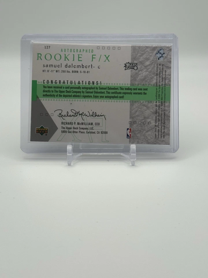 2001-02 SP 正品 Samuel Dalembt 新秀 F/X 签名亲笔签名 RC 291/1525 — 第 4/4 张图片