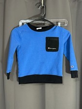 Champion Kids Blue Zip Pocket Sweatshirt   Size 5