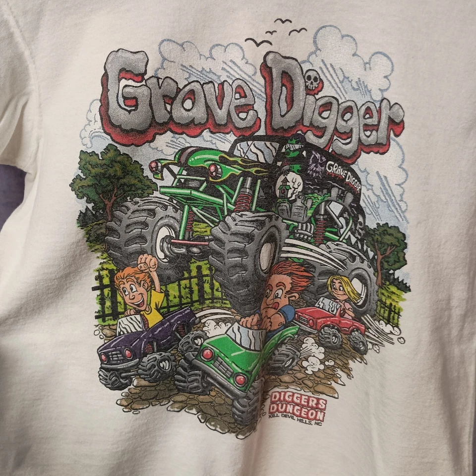 Grave Digger Vintage 2006 Signed Youth Tee Dennis Anderson - Image 2 of 4
