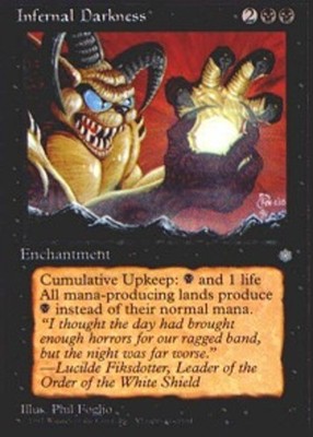1 x Infernal Darkness - Ice Age - NM-Mint - MTG