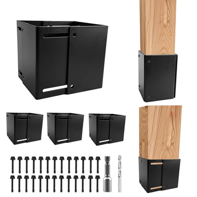 Post Base Protectors,Adjustable Protects Wood Post for Decks,Wood