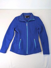 Spyder Stryke Cable Knit Jacket Women's Size Medium Fleece Lined Full Zip