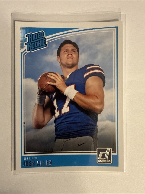 2018 Panini Donruss Josh Allen Rated Rookie RC #304 Right Corner Tipped
