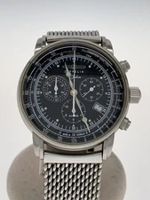 ZEPPELIN 100q 19179 Watch Analog Black Dial Classic German Excellent JAPAN