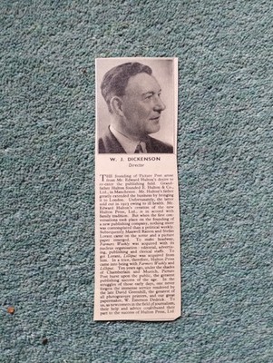 Sk226 Ephemera 1948 article picture Post W J Dickenson