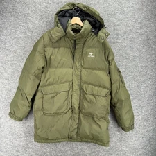 Arc' teryx Puffer Jacket Men XL Green Full Zip Lined Down Hooded Long Sleeve