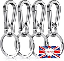4  Metal Keychain Carabiner Clip Keyring Key Ring Chain Clips Hook Holder